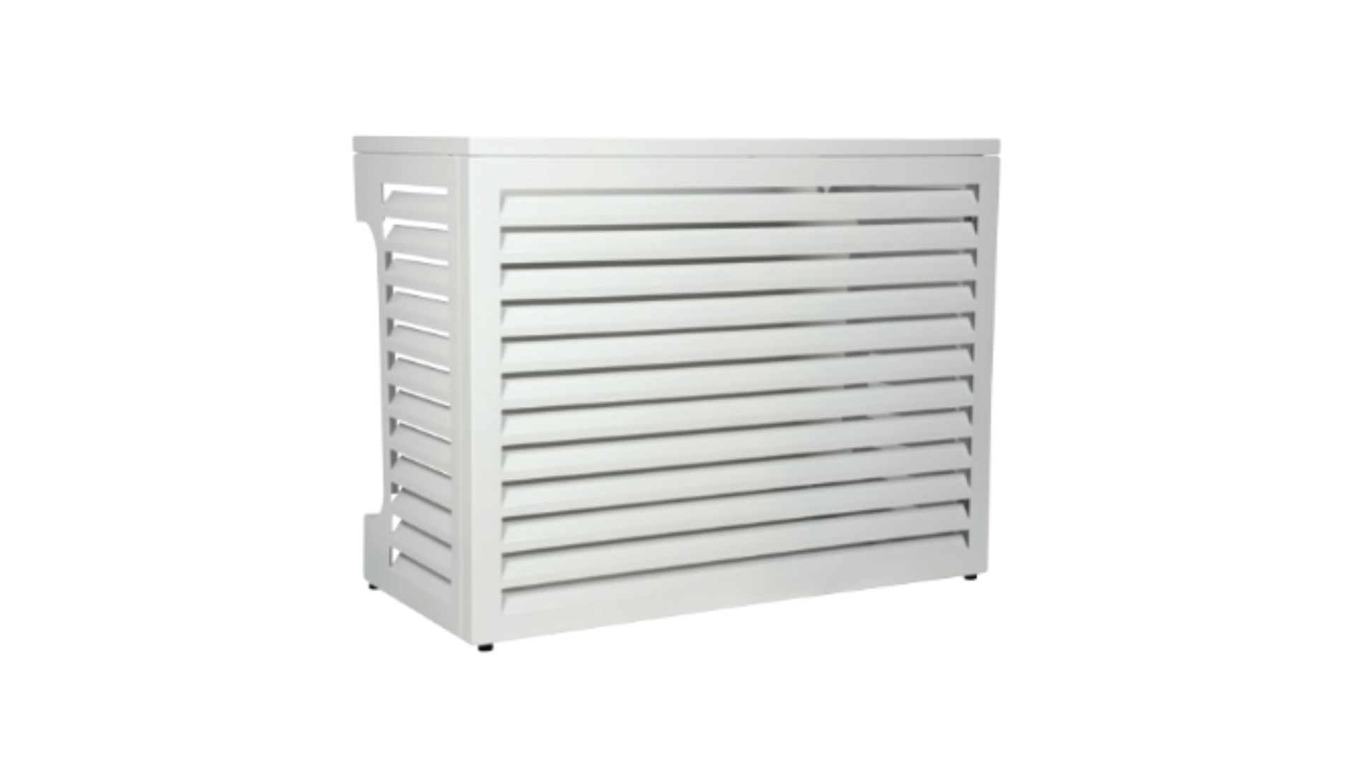 Cache climatisation aluminium blanc - Taille L