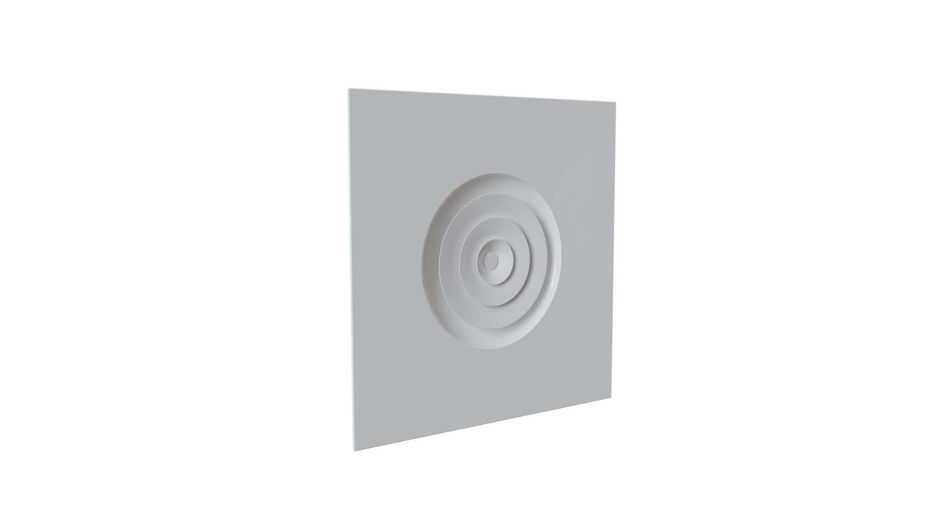 Diffuseur circulaire en aluminium blanc mate - déflecteurs coniques - pour dalle de faux-plafond de 600x600 mm - 1 x Ø 160 mm - BAILLINDUSTRIE
