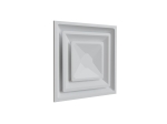 Diffuseur circulaire en aluminium blanc mate - déflecteurs carrés - pour dalle de faux-plafond de 600x600 mm - 1 x Ø 250 mm - BAILLINDUSTRIE