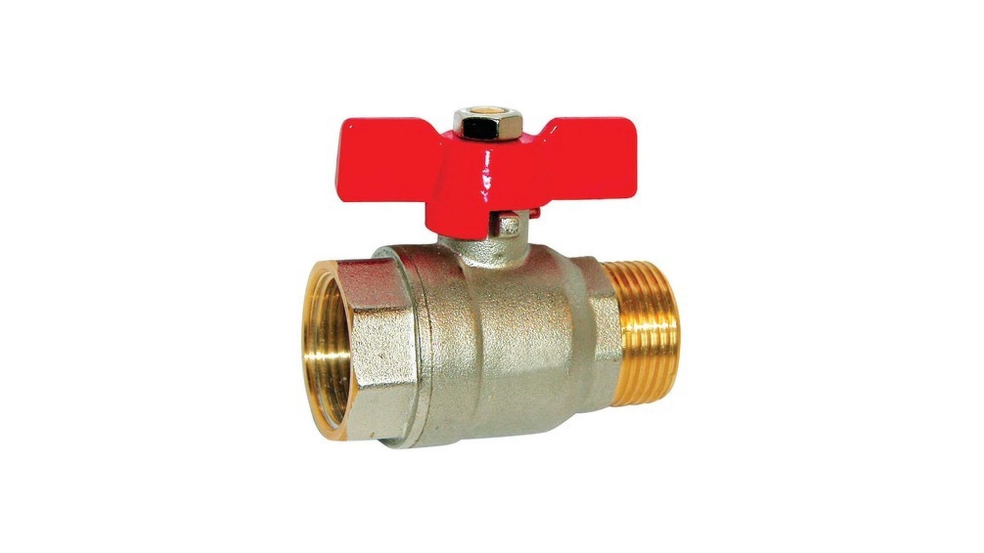 Vanne papillon à boisseau sphérique laiton - MF - 26x34