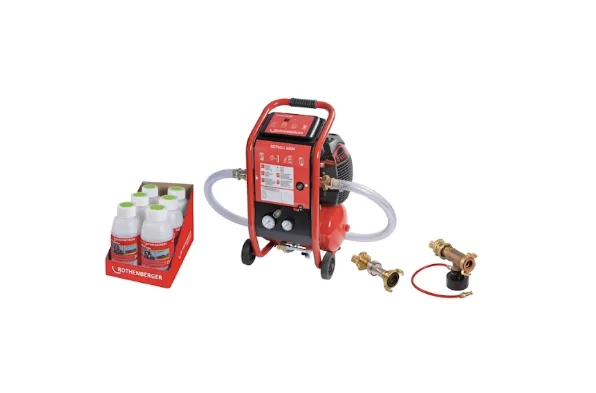 Pack désembouage ROPULS eDM connecté + injecteur ROCLEAN + réducteur 2 bars + 6 détergents planchers chauffants - ROTHENBERGER