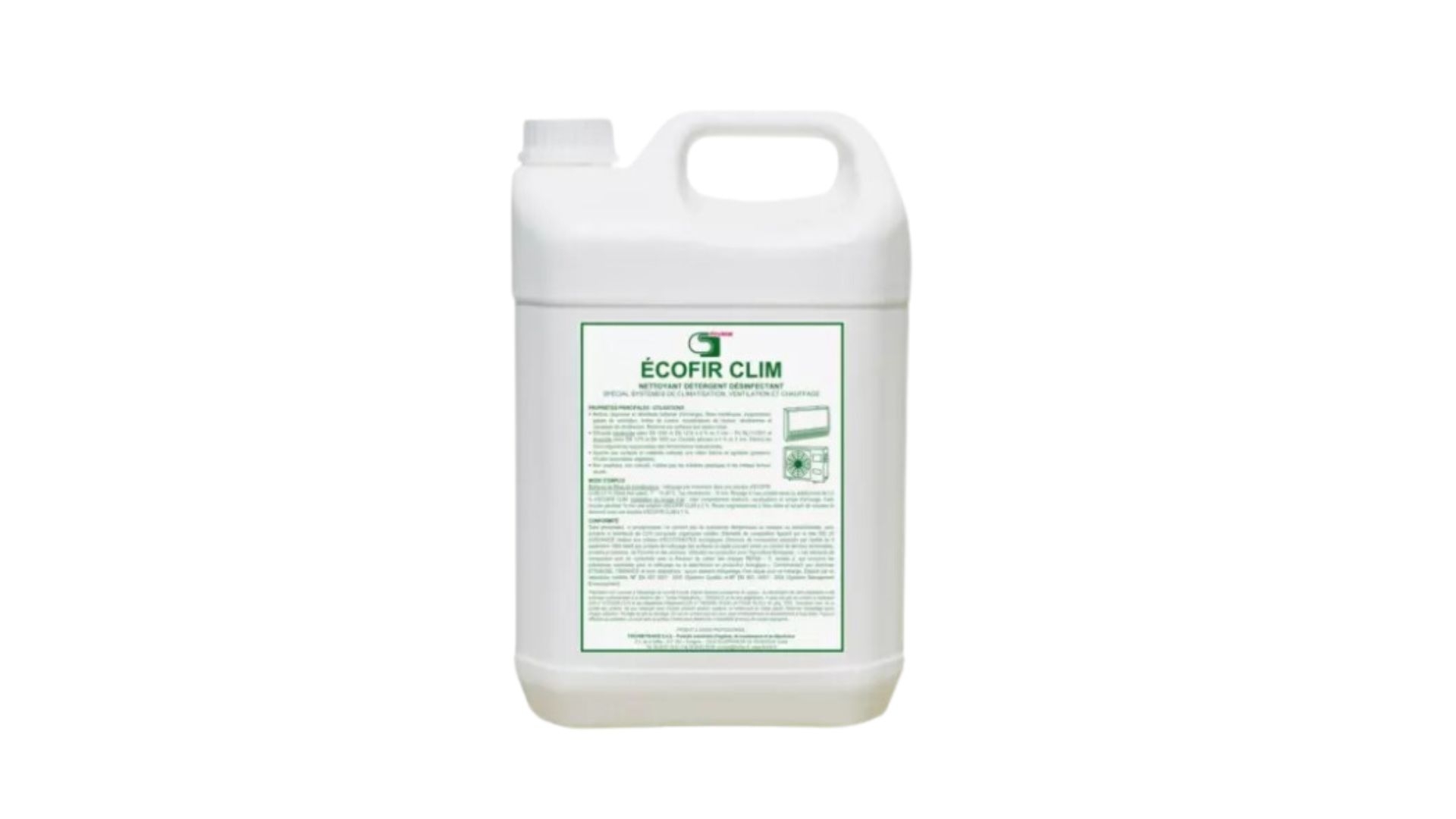 ÉCOFIR CLIM  Nettoyant Détergent Désinfectant écologique (Bidon 5L) - FIRCHIM