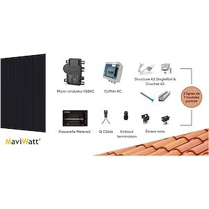 Kit PV MaviWatt x ENPHASE tuile de 6kWC (ecotaxe 11,62€)