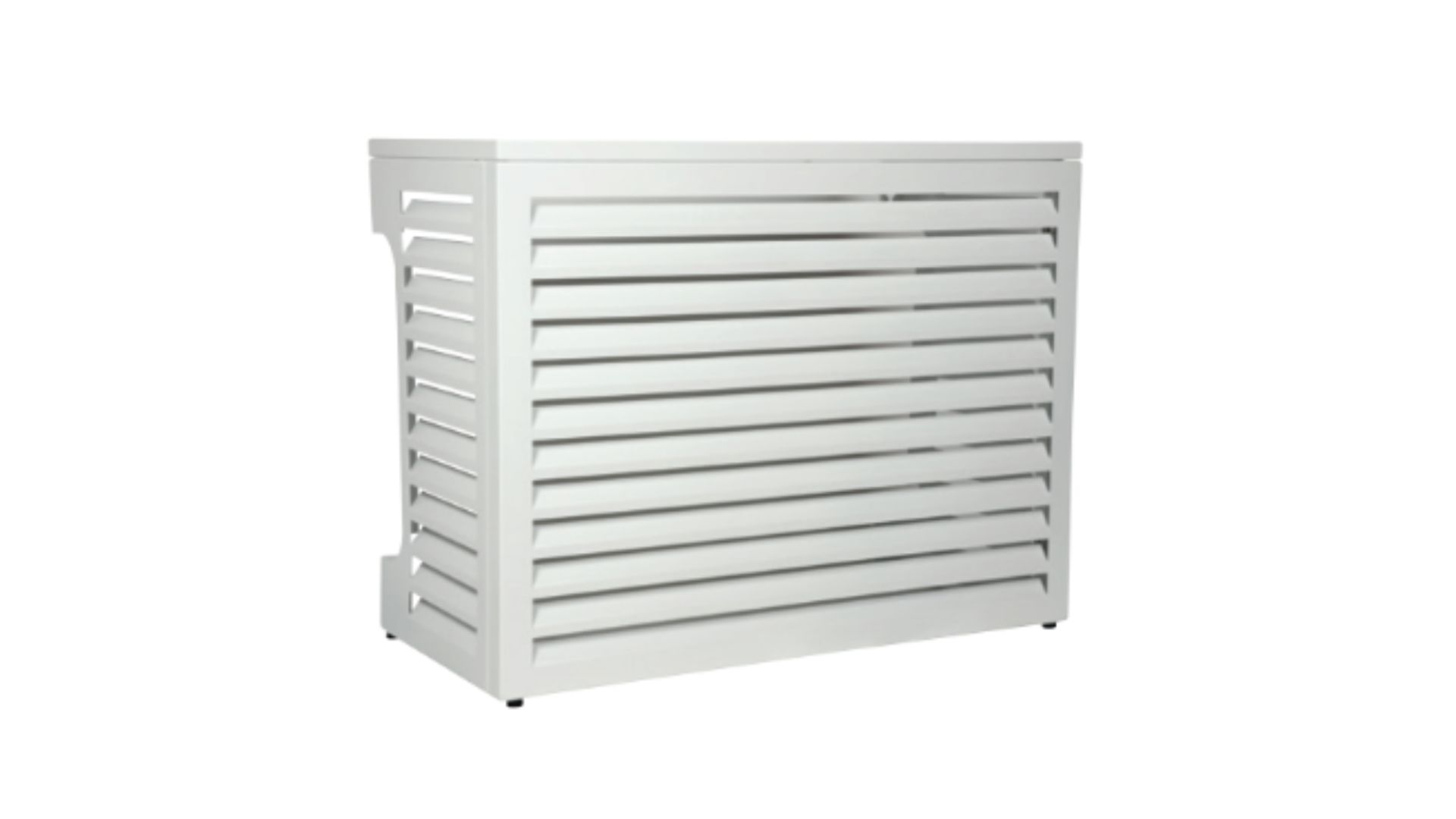 Cache climatisation aluminium blanc - Taille L