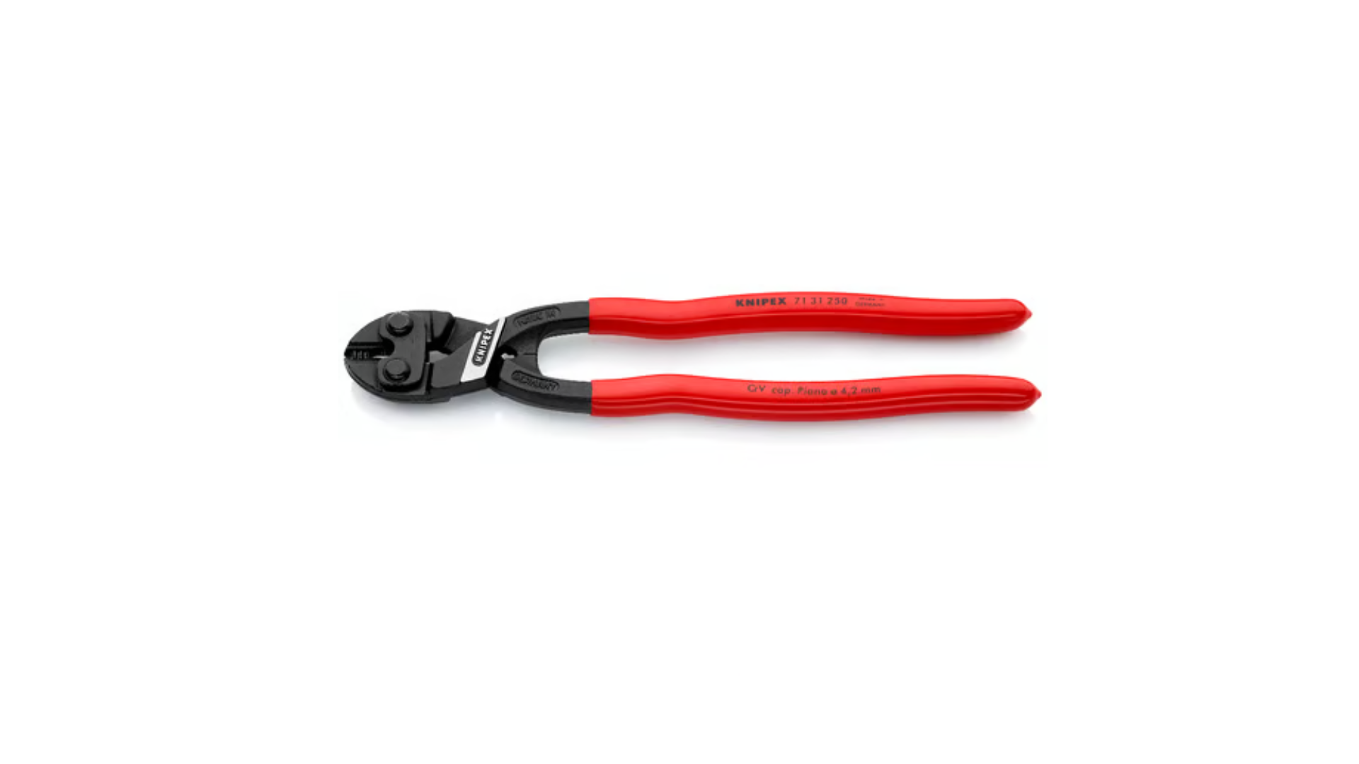 Coupe-boulons compact gainées en plastique atramentisée noire 250 mm CoBolt- KNIPEX