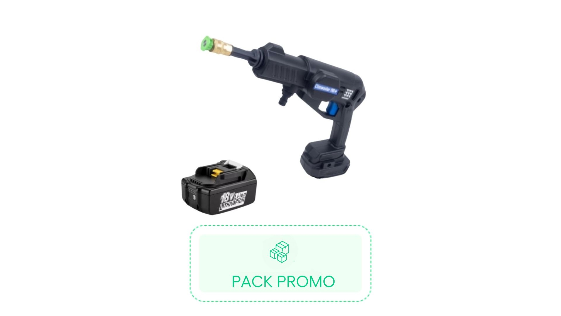 Pack : Pistolet nettoyeur haute pression sans fil + Batterie 18V - 5.0 ah