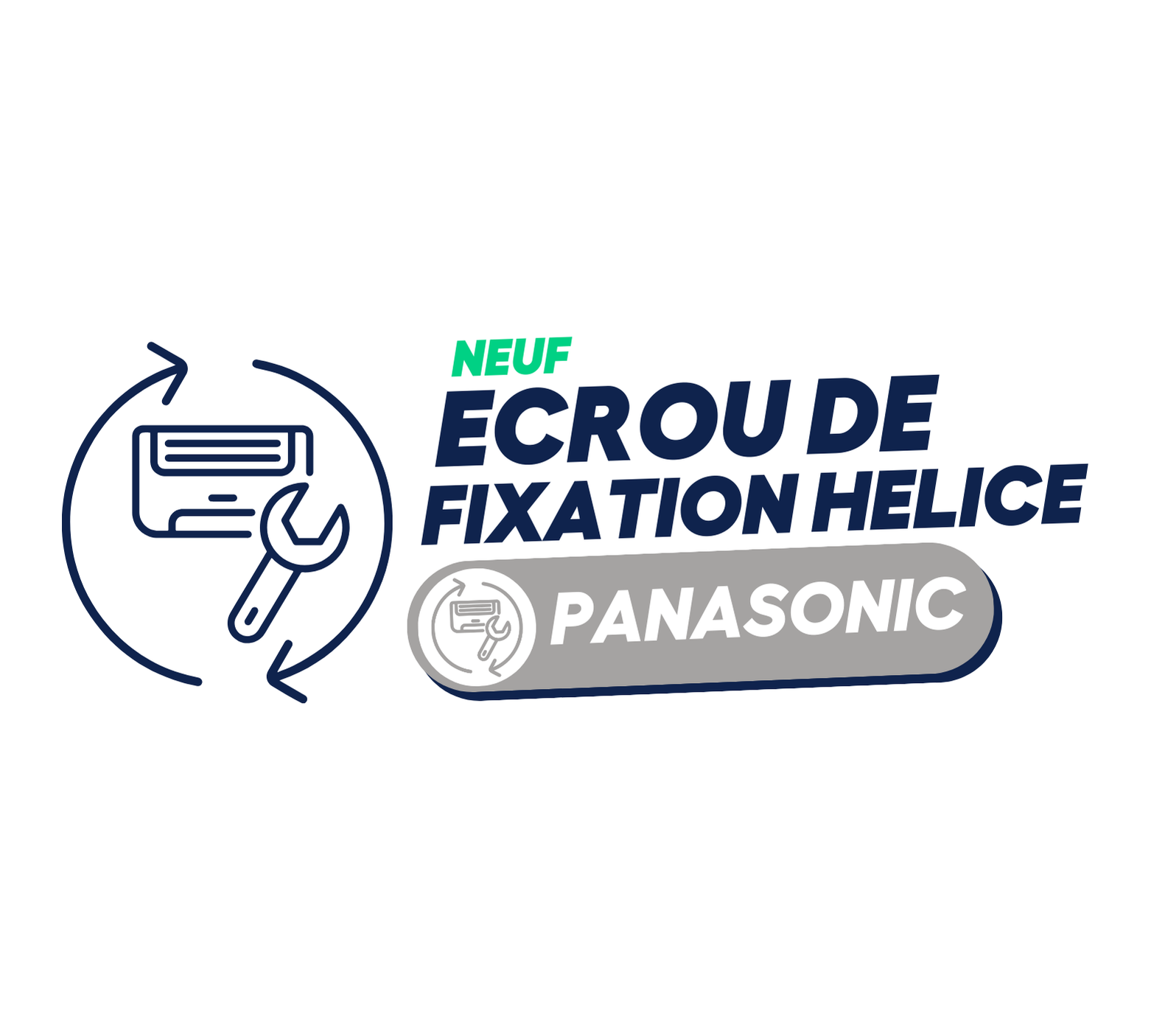 PANASONIC - Ecrou de fixation de l'hélice - CU-UE12RKE / WH-UD03EE5 (neuf)