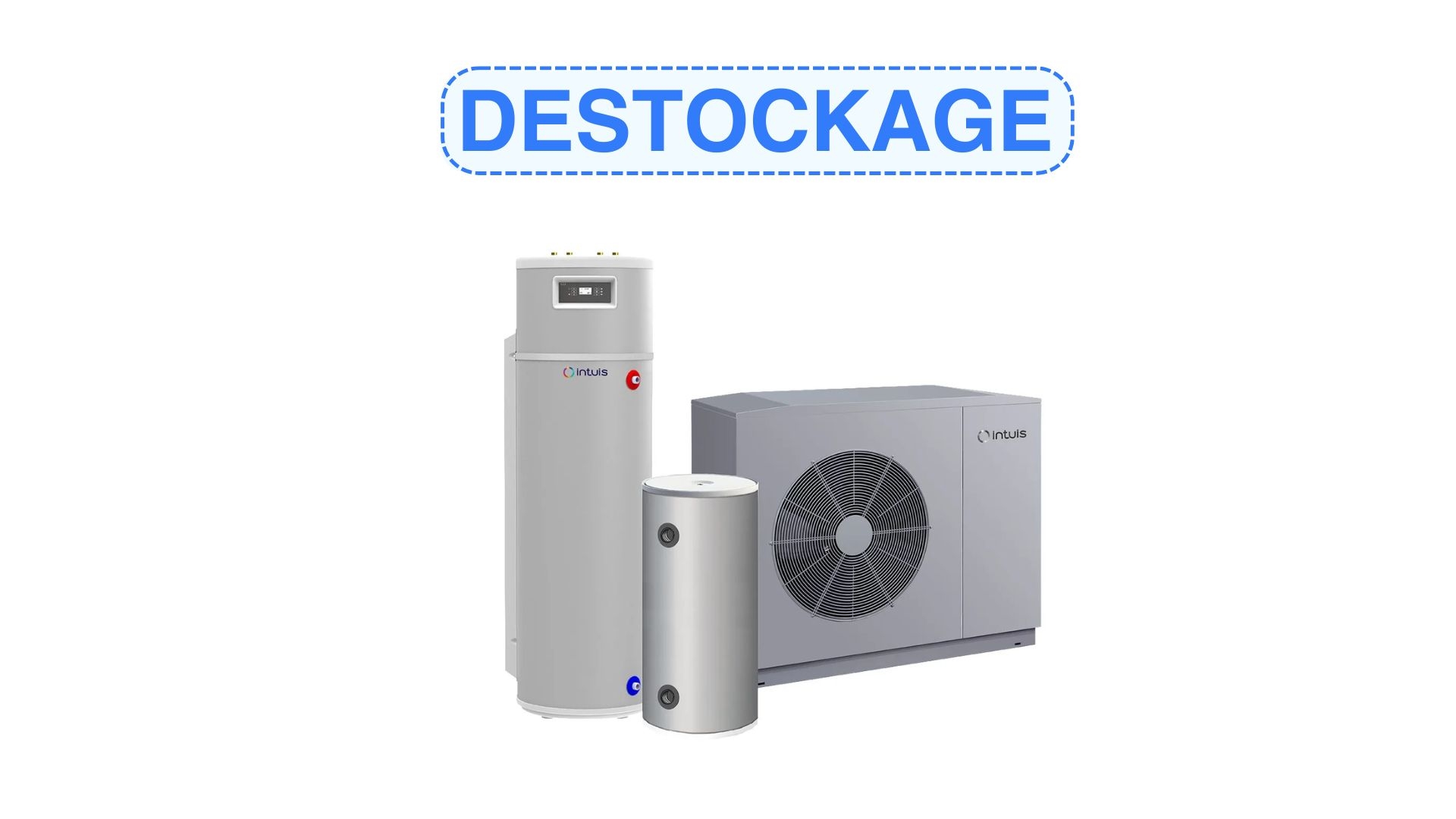 PAC Air/Eau HTi70 11kW mono+Pilote DS170D +ballon 40L, monobloc, Hte T°C- R290 - INTUIS