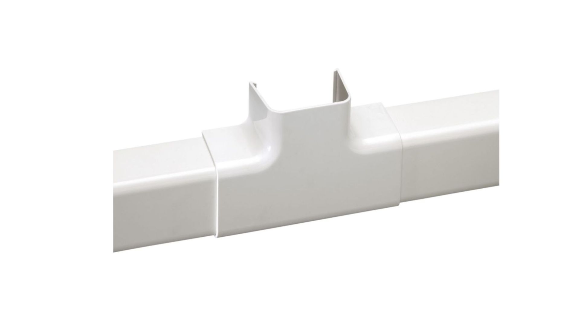 Té d'intersection pour goulotte 80x60 blanc (4pcs) - IMPERIALE