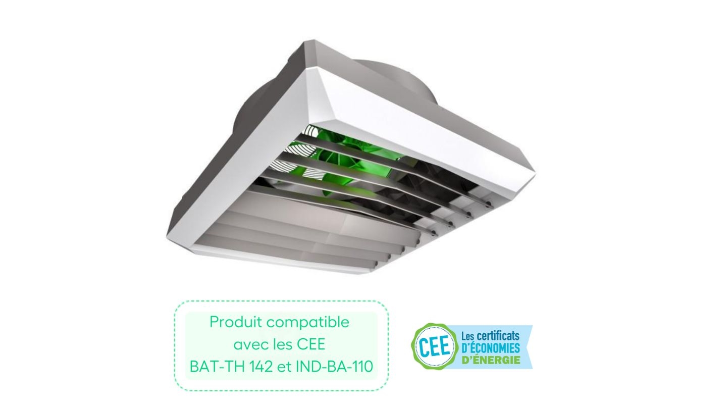 Déstratificateur d'air caréné 6500 m³/h - TEDDINGTON