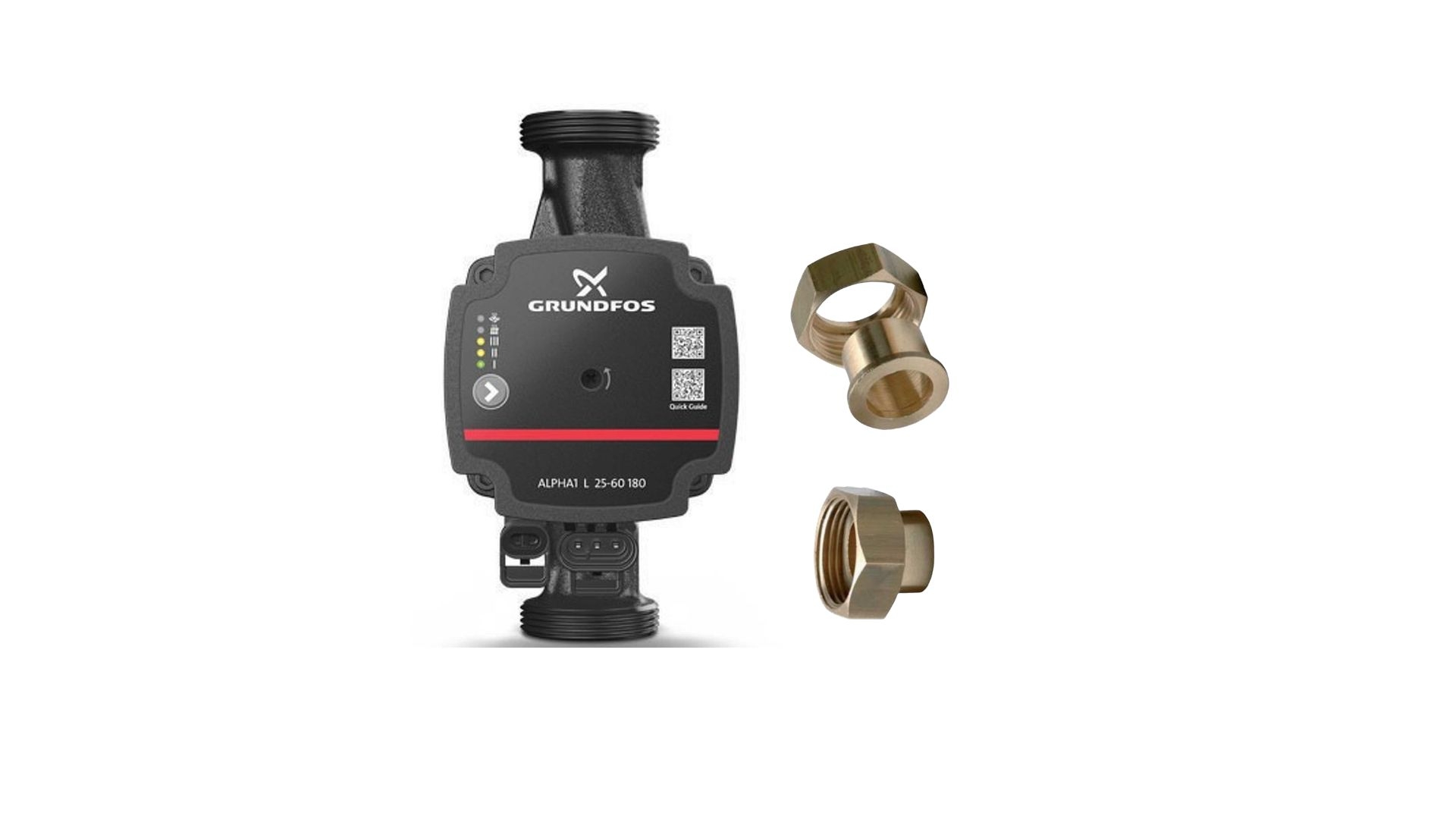 Circulateur de chauffage Grundfos ALPHA1 L 25-40 180 + raccord union Fonte G 1" 1/2-1" F