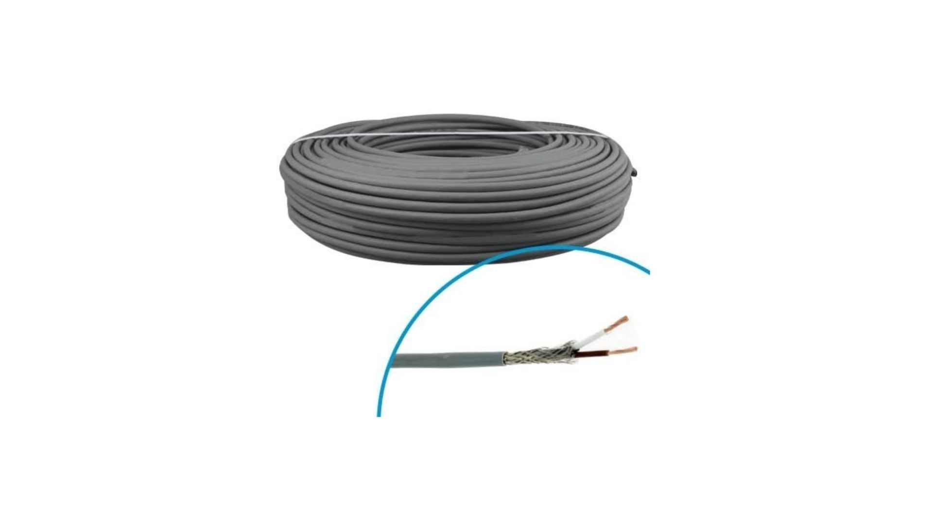 Cable blindé 2x1,5 couronne de 100m