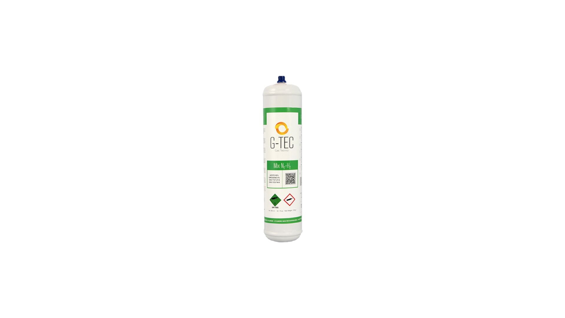 Bouteille azote hydrogéné à 5% (N2H2) à usage unique et recyclable - 0,95 litre - TEDDINGTON