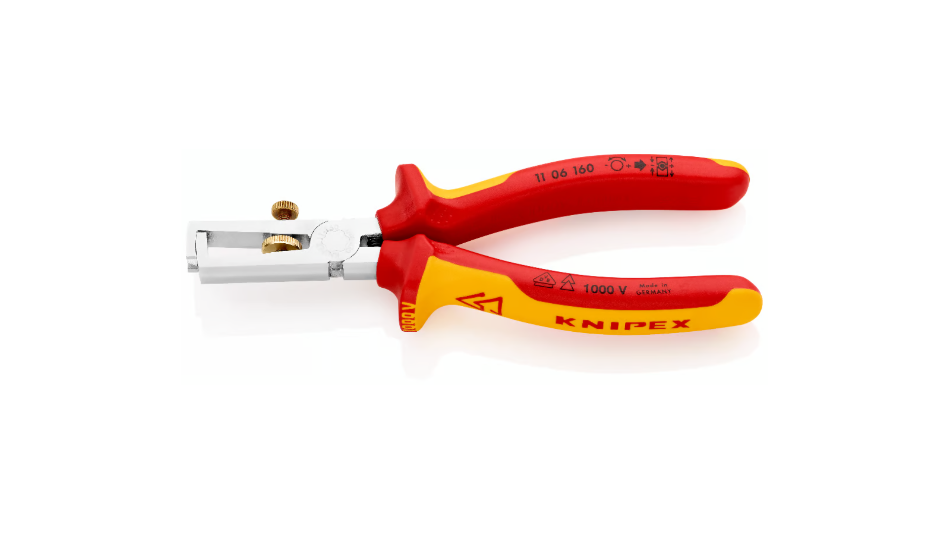 Pince à dénuder Avec ressort d'ouverture, universel isolées par gaines bi-matière - KNIPEX