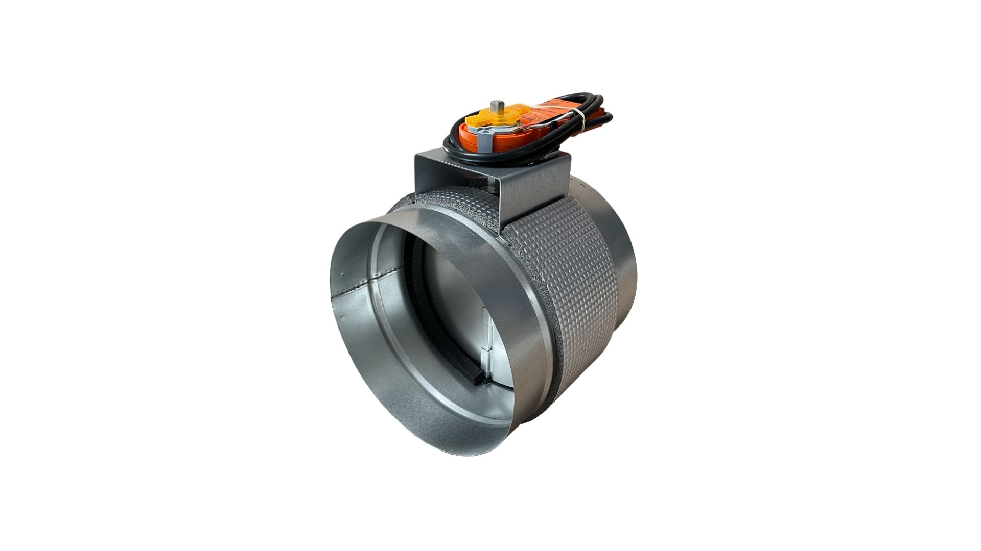 Registre motorisé en acier galvanisé Ø 160 mm avec servomoteur extra-plat 230 Volts, tout-ou-rien - BAILLINDUSTRIE