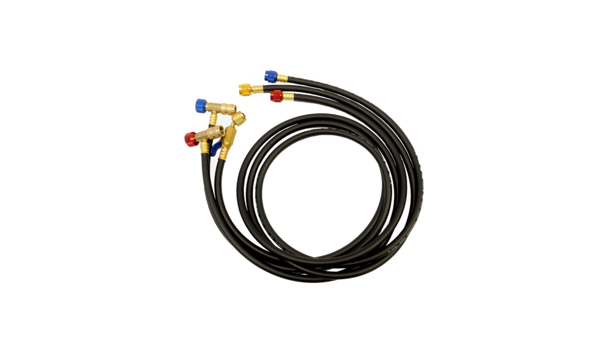 VZE-SERIES Jeu de 3 flexibles 1m50 avec vanne zéro émission (VZE) (R134a) - LINSTRUMENT