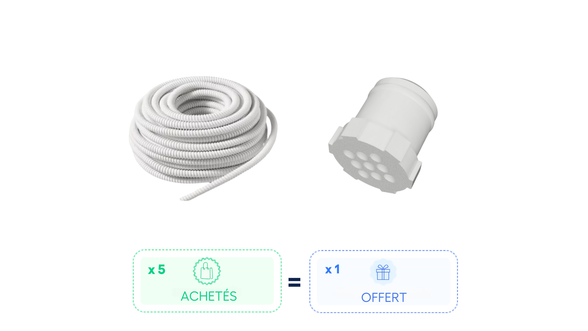 Pack 5 Tuyaux d'évacuation condensats achetés = 1 sachet de 5 Capuchons de protection OFFERT - IMPERIALE