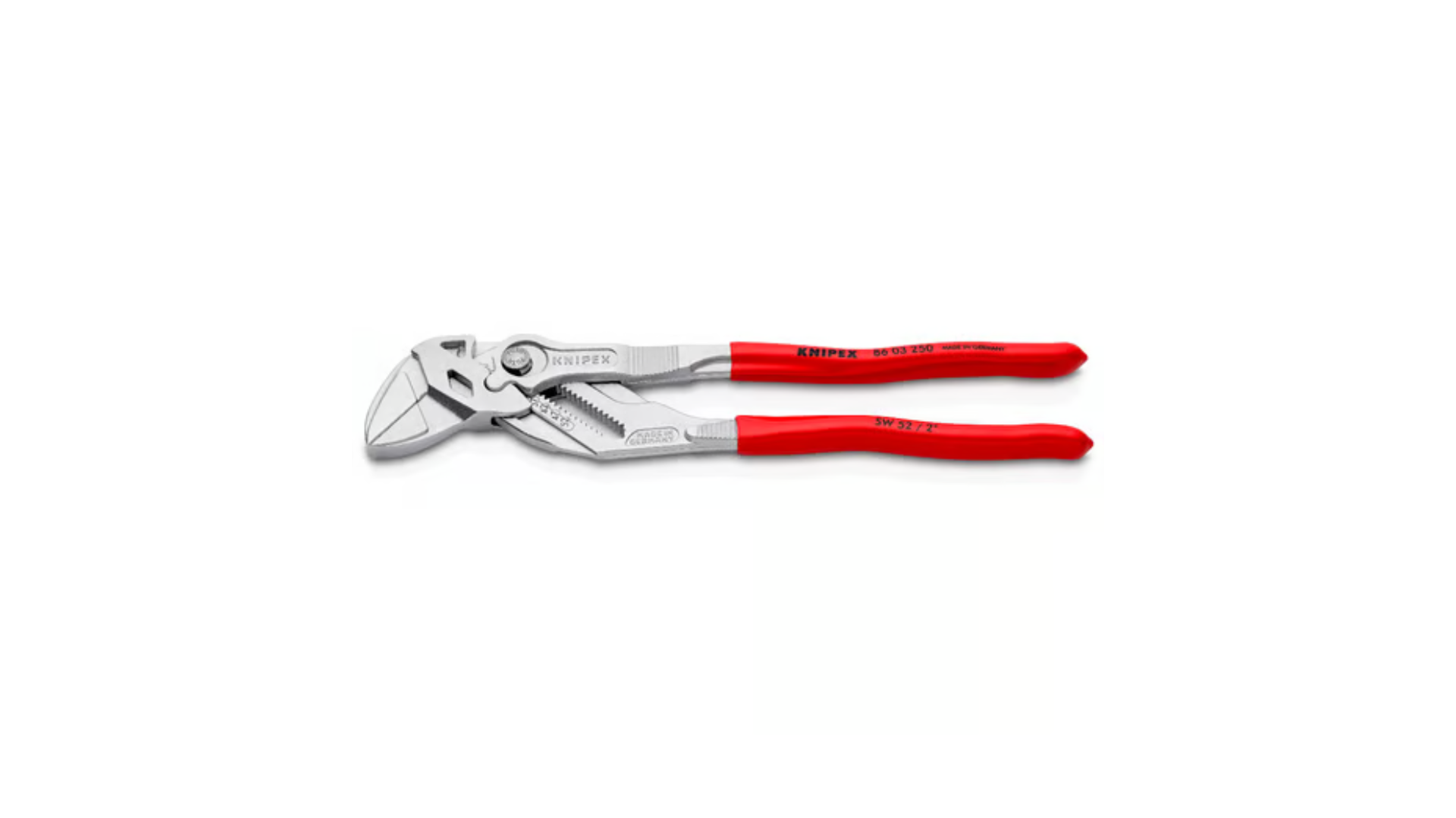 Pince-clé pince et clé à la fois gainées en plastique chromée 250 mm - KNIPEX
