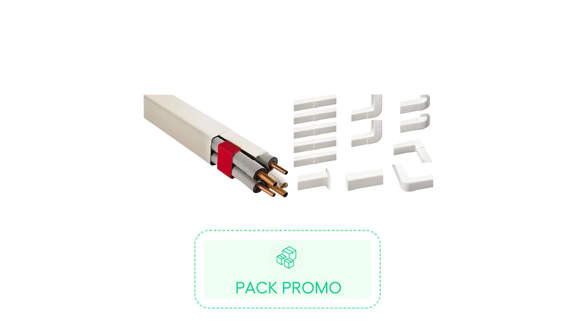 Kit Goulotte 110x75 Ivoire 2ML (4pcs) + Carton 13 accessoires 110 Ivoire - IMPERIALE