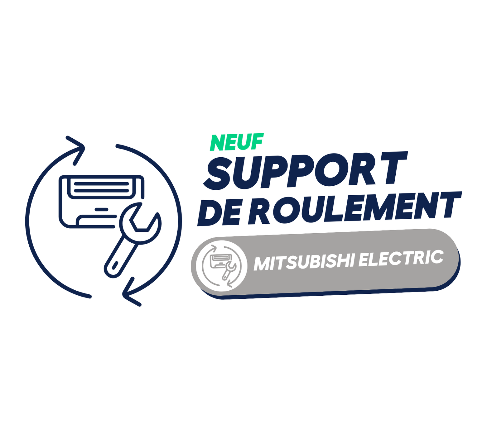 MITSUBISHI ELECTRIC - E22751509 Support de roulement pour MSZ-SF35VE2-E1 (neuf)