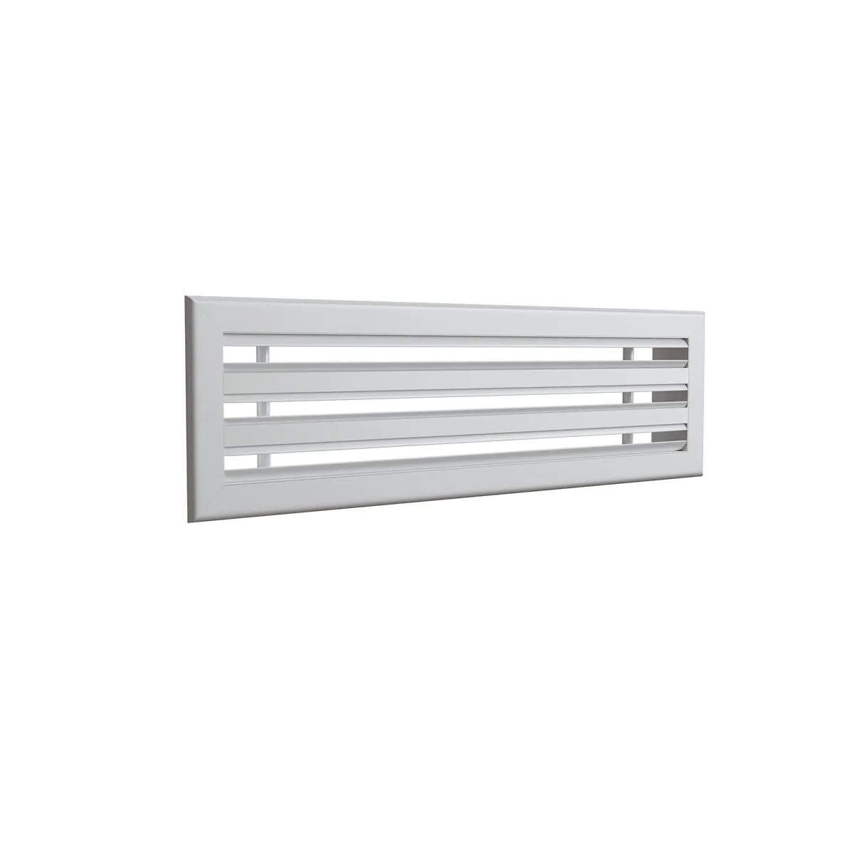 Diffuseur linéaire triple fentes RAL9016 & plénum acier isolé extra-plat 600X150 (piquage 200mm) - BAILLINDUSTRIE