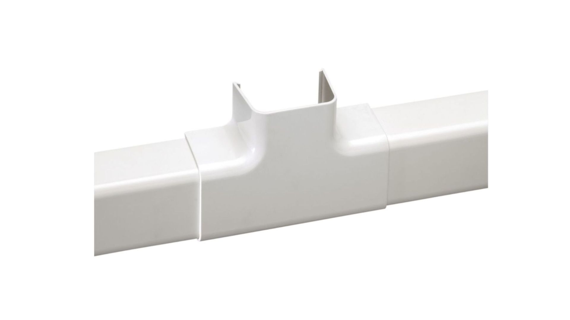 Té d'intersection pour goulotte 80x60 ivoire (4pcs) - IMPERIALE