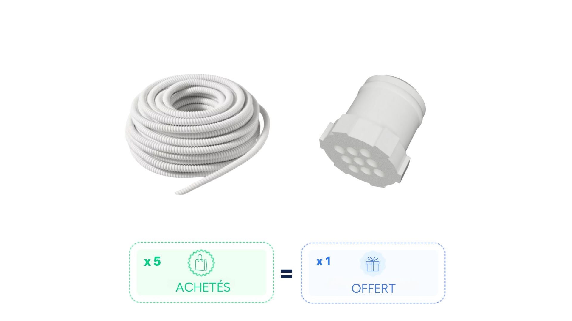 Pack 5 Tuyaux d'évacuation de condensats achetés = 1 sachet de 5 Capuchons de protection OFFERT  - IMPERIALE