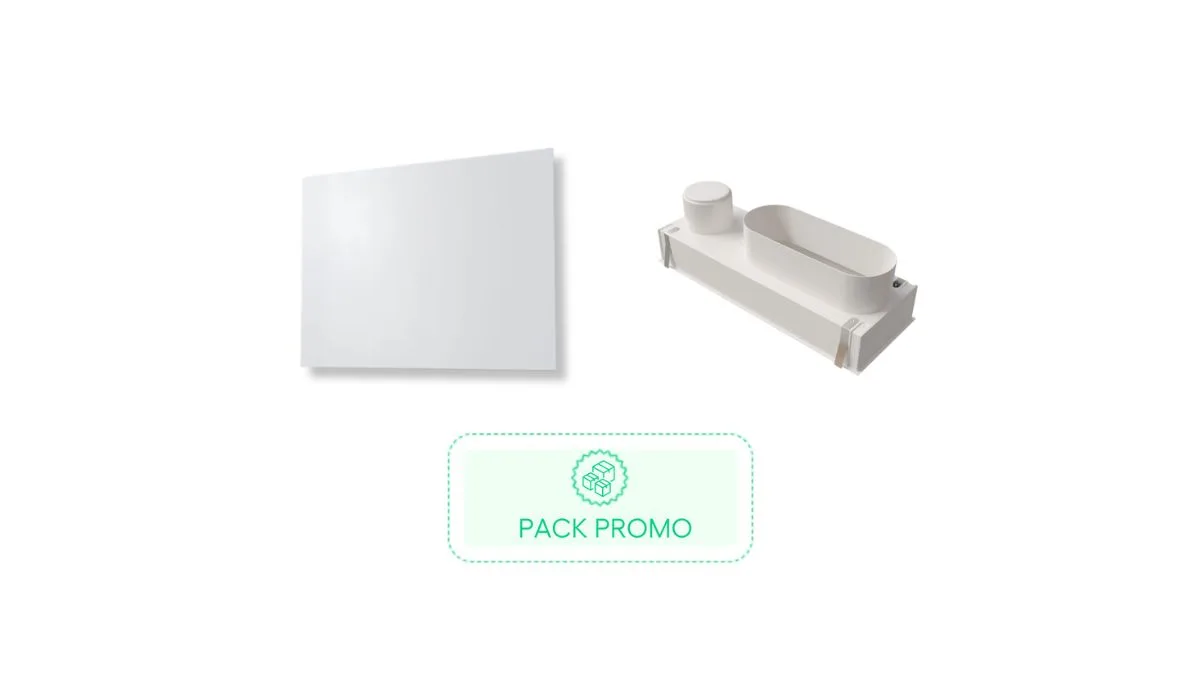 Kit Plénum + Diffuseur de soufflage d'air pour plenum 400x150mm / enjoliveur 600x350mm - BAILLINDUSTRIE
