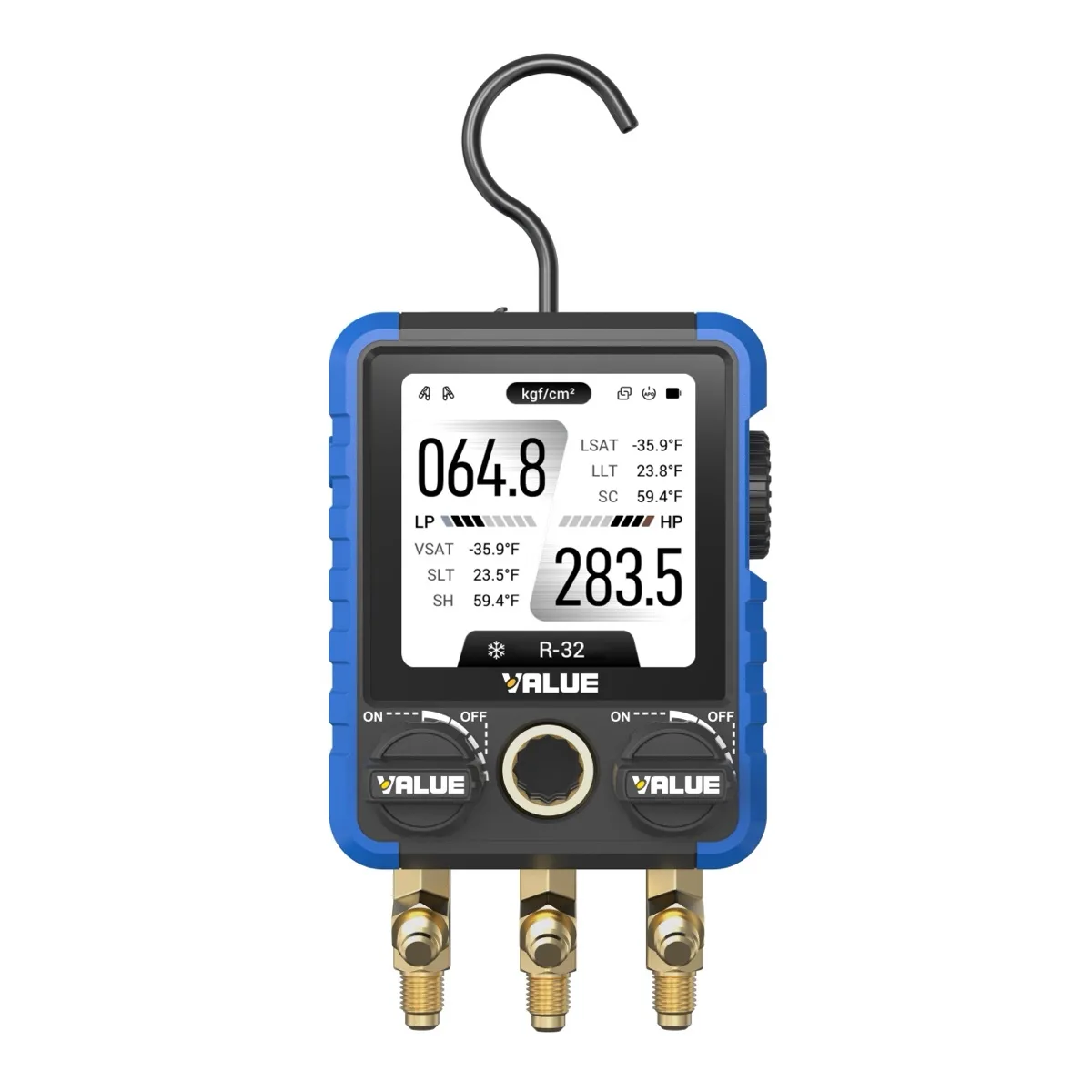 Manomètre électronique connecté 2 voies à écran graphique - Bluetooth - 100 fluides - VALUE
