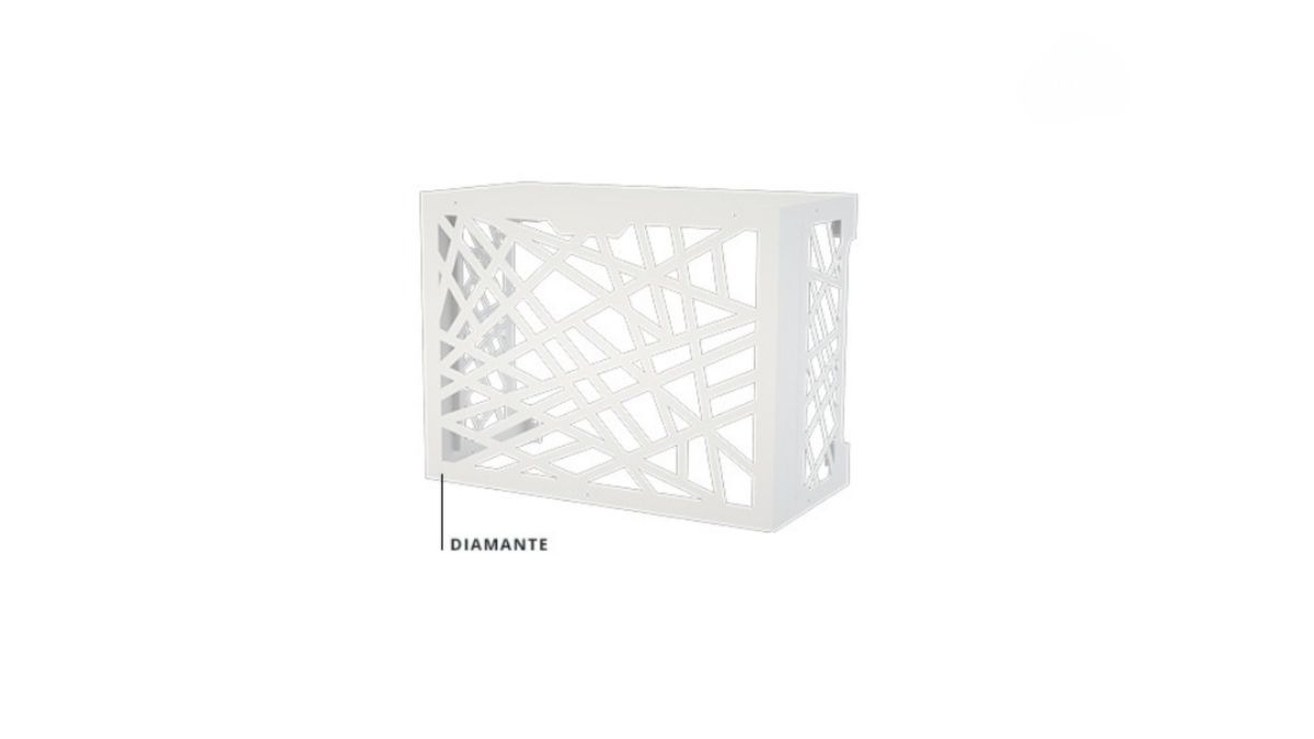 Cache clim acier galvanisé model Diamante Taille M - blanc - ASPEN PUMPS