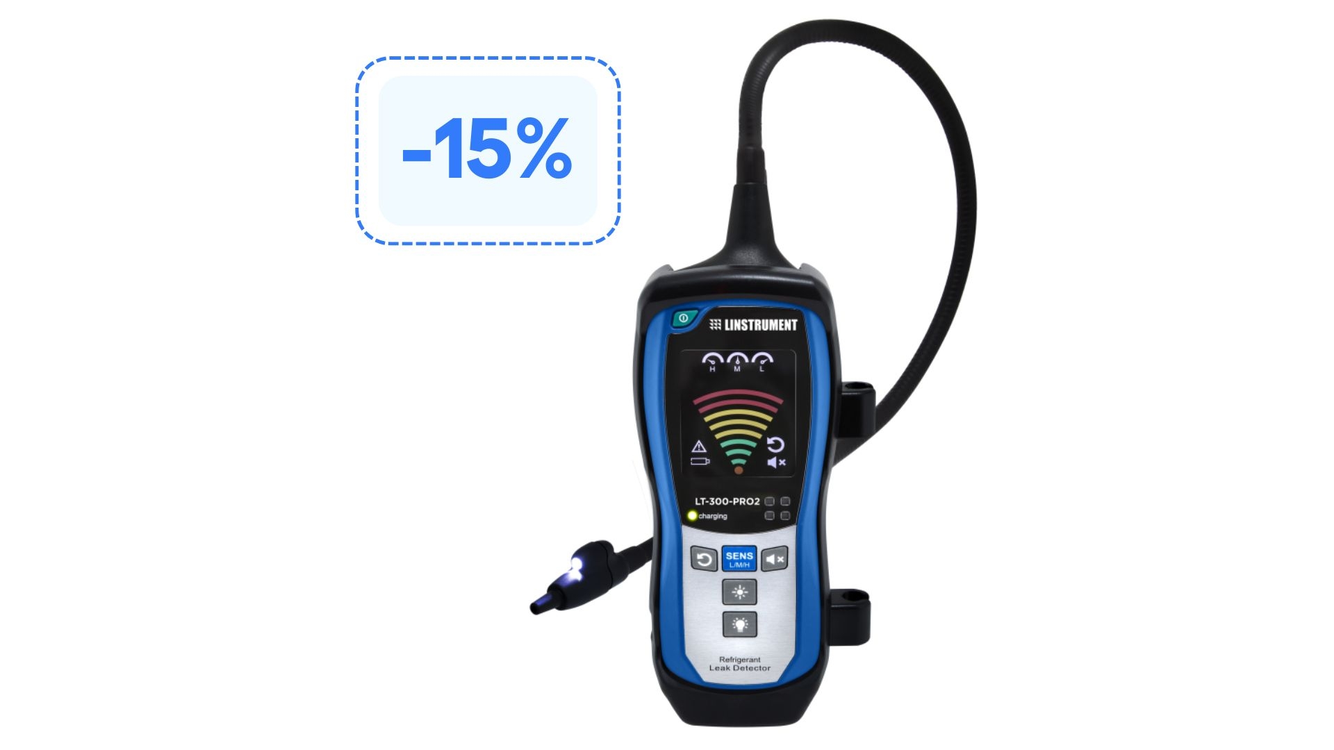 -15 %  Détecteur de fuite PREMIUM tous gaz LT-300-PRO2 (comprenant l'azote hydrogéné) - LINSTRUMENT