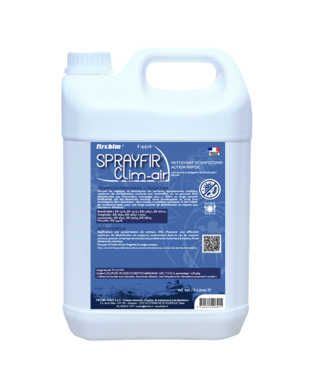 SPRAYFIR CLIM-AIR Nettoyant désinfectant (sans obligation Certibiocide) - FIRCHIM (Bidon 5L)