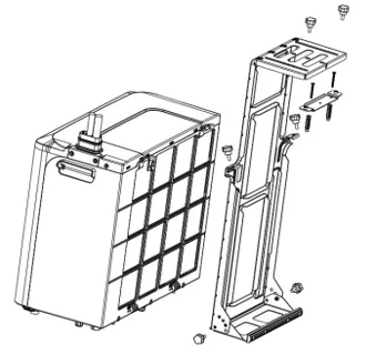 Support balustrade et fenêtre de toit pour climatiseur mobile split COOLEO SPLIT - TEDDINGTON