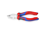 Pince universelle 160mm avec tranchant - Bi-matière - Chromée - Sur carte - KNIPEX
