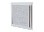 Collecteur de reprise d'air décoratif CONFORTWHITE pour plenum de 500x400 mm, avec enjoliveur en PVC rigide blanc satiné classé M1, de 700x600 mm - Filtre inclus.