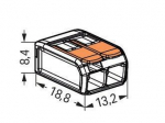 Borne de raccordement compact 2 conducteurs (100p) - WAGO