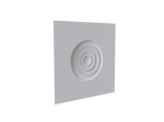 Diffuseur circulaire en aluminium blanc mate - déflecteurs coniques - pour dalle de faux-plafond de 600x600 mm - 1 x Ø 250 mm - BAILLINDUSTRIE