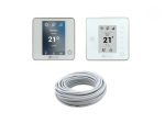 Pack Thermostats BluEZero (1) Think Radio Blancs (3) + Câble bus 15m