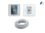 Pack Thermostats BluEZero (1) Think Radio Blancs (3) + Câble bus 15m