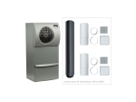 WINEIN50X - Monobloc intégrable pour volume isolé jusqu'à 50 m3  - froid + réchauffage livré avec 1 Conduit droit Ø 160 mm d'1 m + 2 Traversées de mur télescopique avec volet de fermeture à ventelles - WINEMASTER