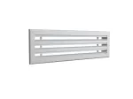 Diffuseur linéaire triple fentes RAL9016 & plénum acier isolé extra-plat 600X150 (piquage 200mm) - BAILLINDUSTRIE