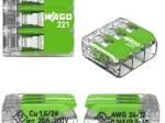 Borne de raccordement compact 3 conducteurs (50p) - WAGO