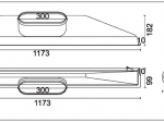 Plenum de soufflage linéaire ABS 1135 mm piquage 250mm