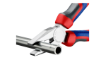 Pince universelle 160mm avec tranchant - Bi-matière - Chromée - Sur carte - KNIPEX