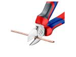 Pince coupante de côté multiusage tête étroite 160mm - Tri-matière - Chromée - KNIPEX