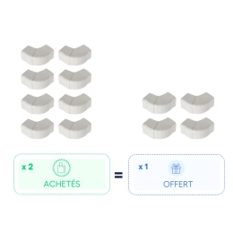 2 + 1 OFFERT - Angle plat réglable 110x75mm B  (1 carton = 4 pcs)