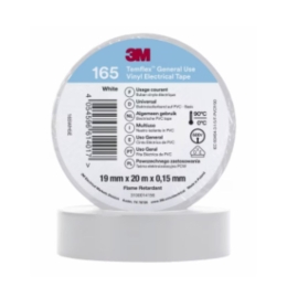 Bande isolante électrique 20m x 19mm Blanc - 3M