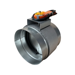 Registre motorisé en acier galvanisé Ø 200 mm avec servomoteur extra-plat 230 Volts, tout-ou-rien - BAILLINDUSTRIE
