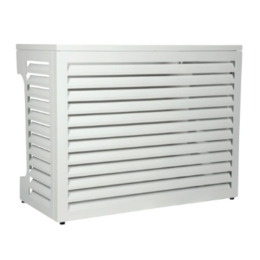 Cache climatisation aluminium blanc - Taille L