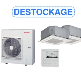 Kit Twin - Monophasé + 2 cassettes compact, sous face et télécommande - TOSHIBA